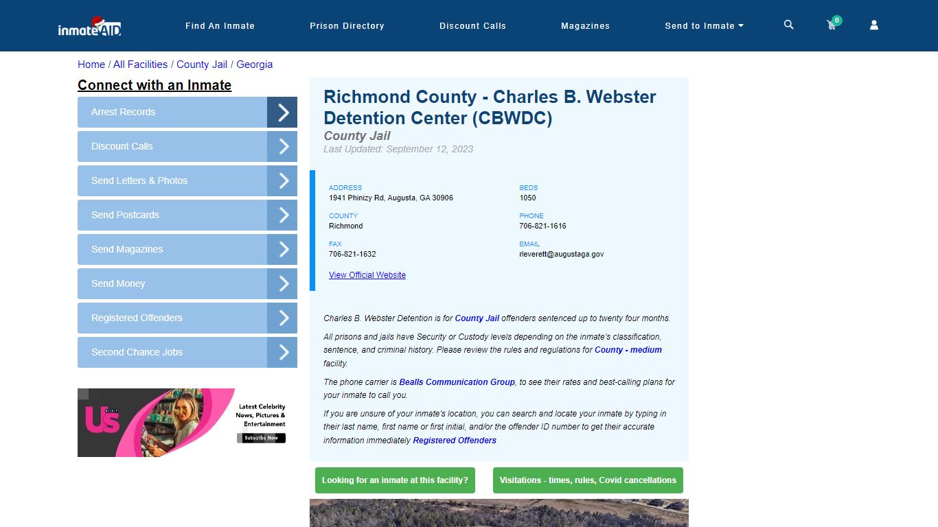 Richmond County - Charles B. Webster Detention Center (CBWDC)